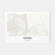 Kotor Map Landscape Poster