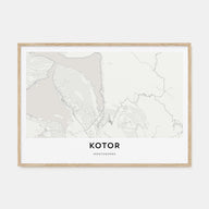 Kotor Map Landscape Poster