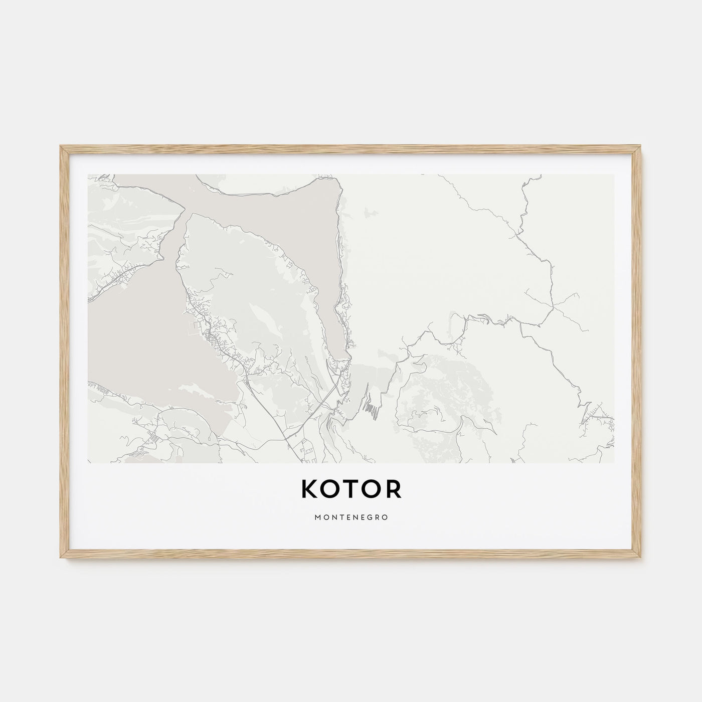 Kotor Map Landscape Poster