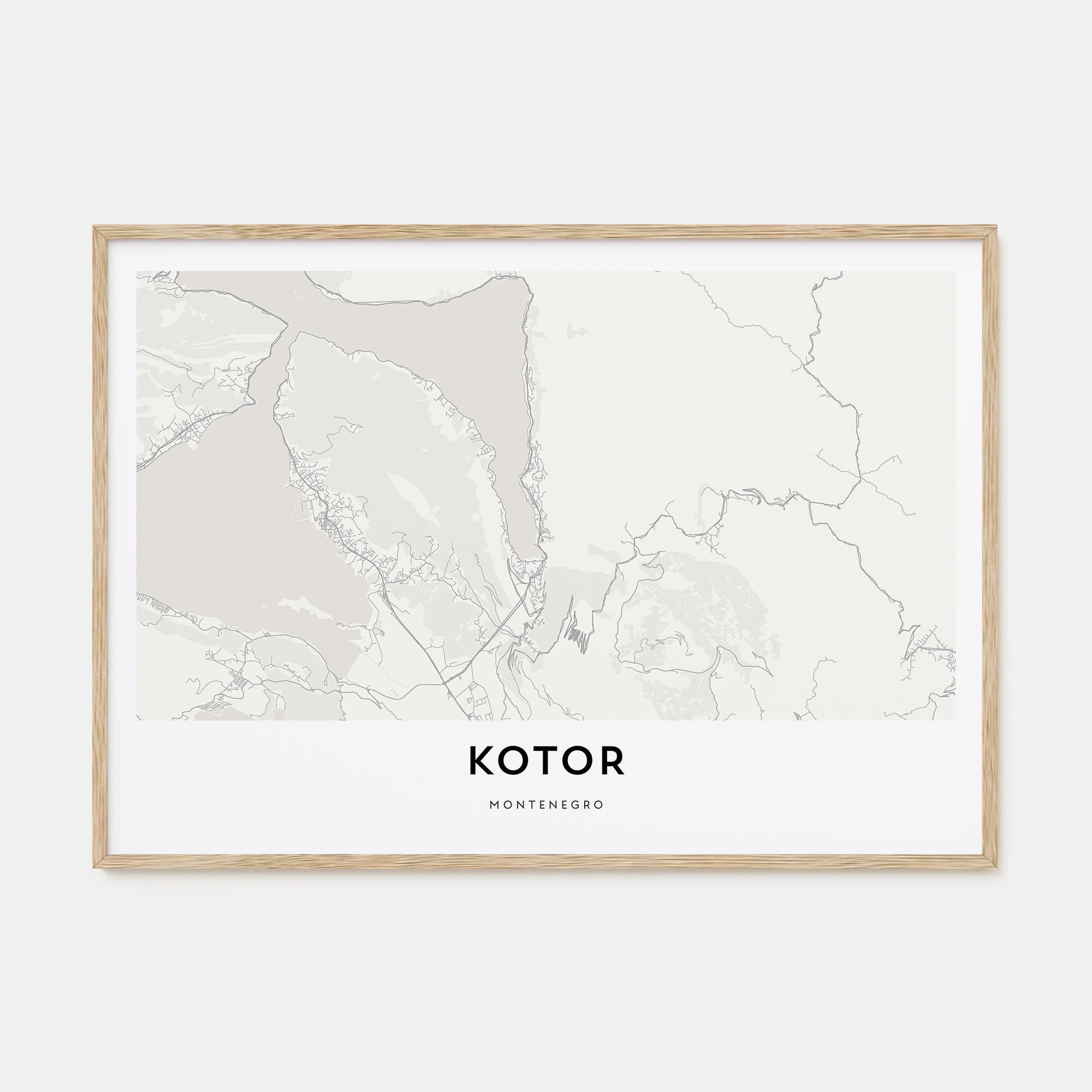 Kotor Map Landscape Poster