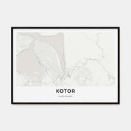 Kotor Map Landscape Poster
