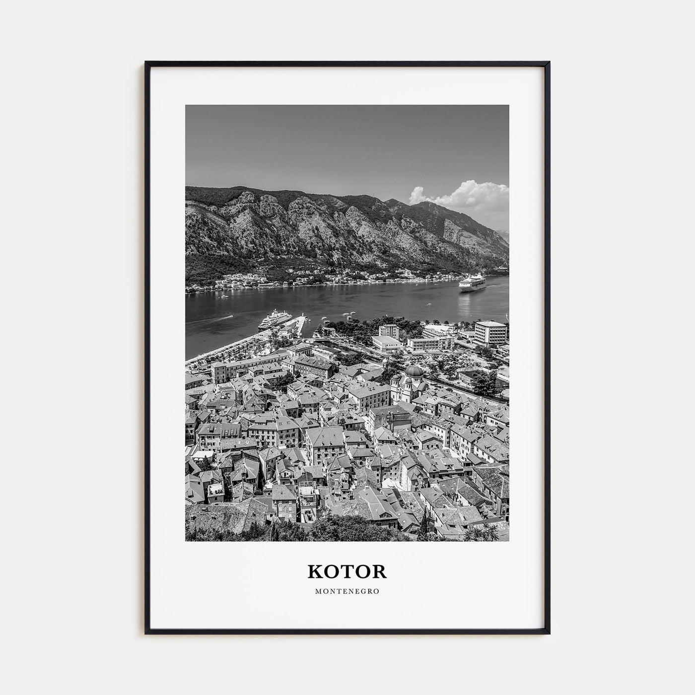 Kotor Portrait B&W Poster