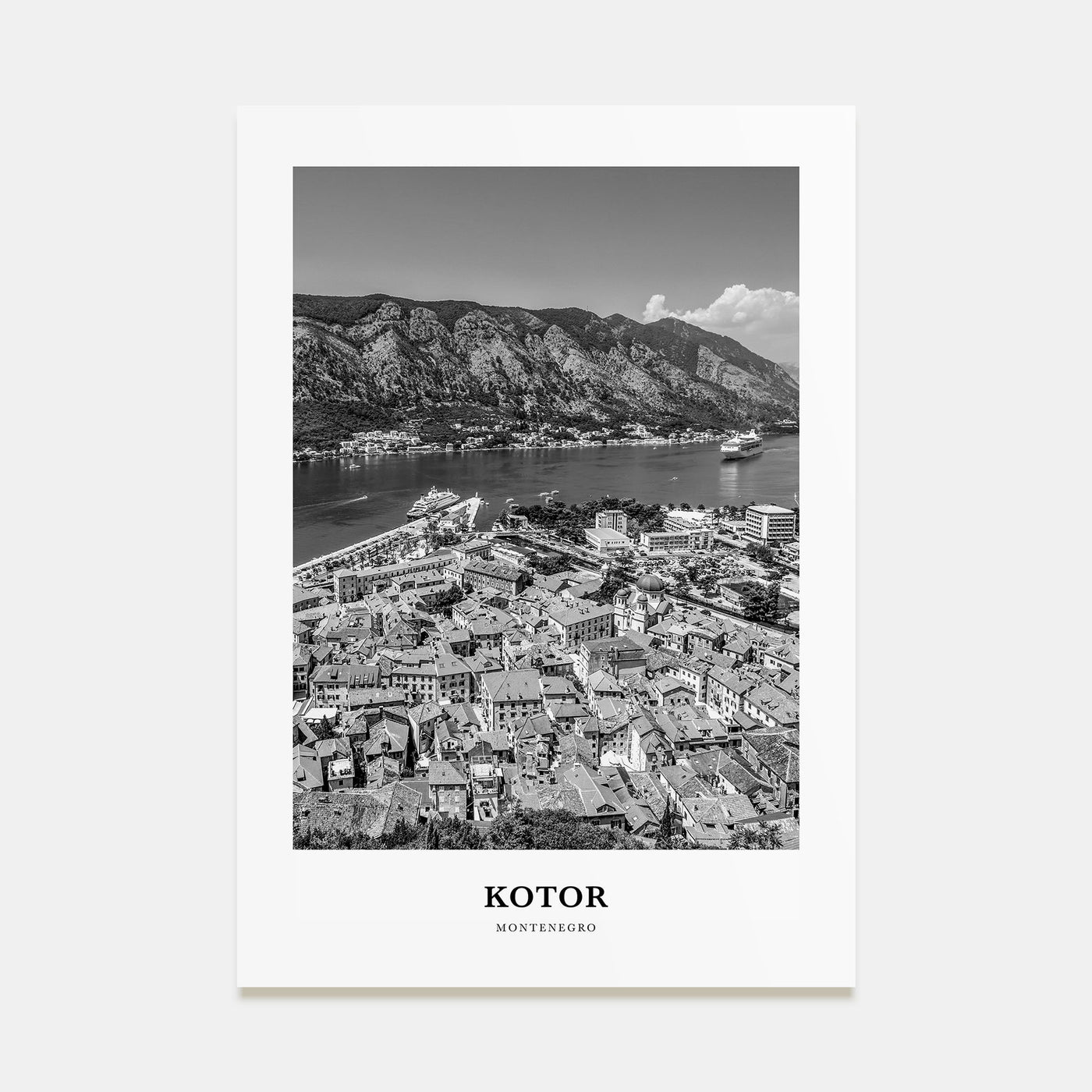 Kotor Portrait B&W Poster