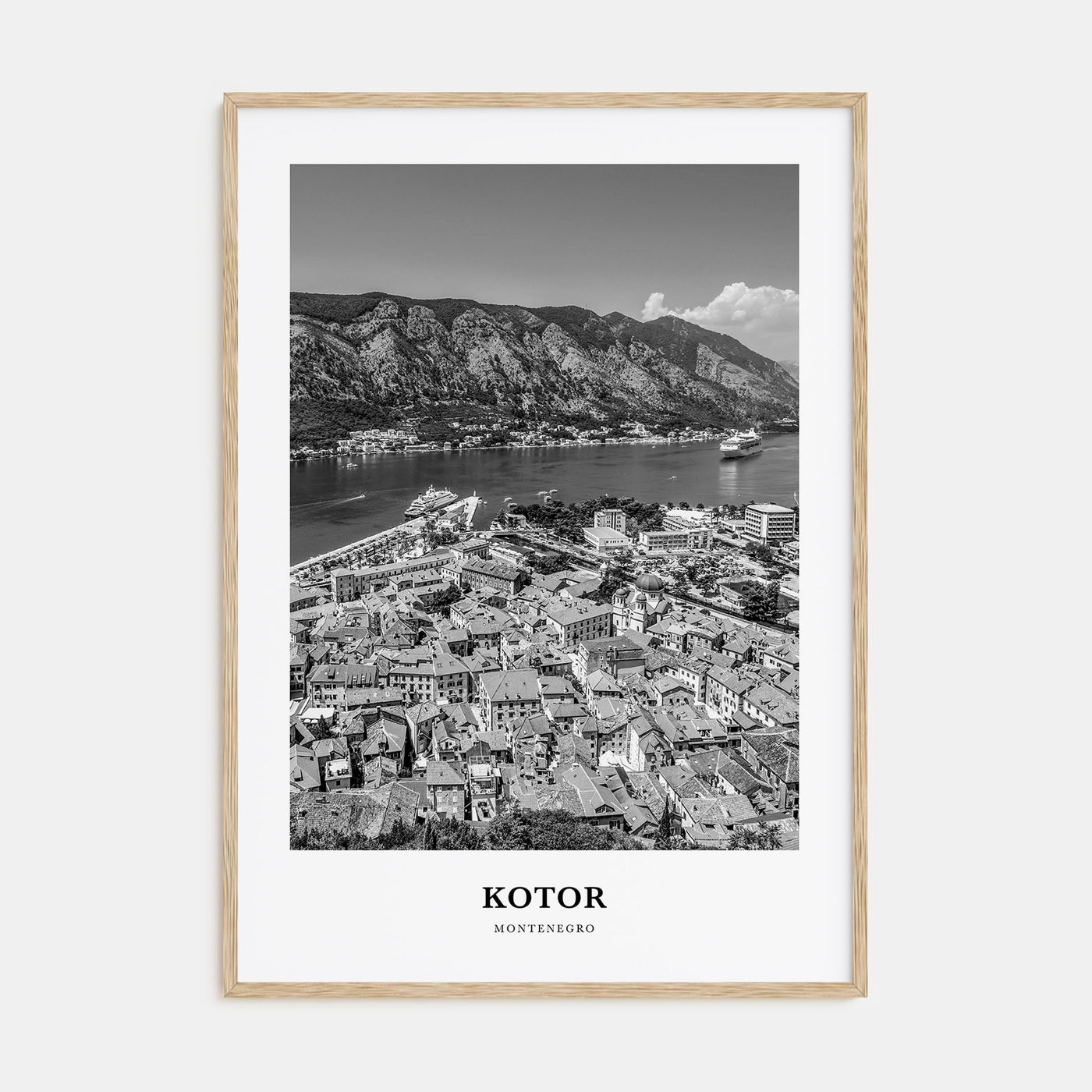 Kotor Portrait B&W Poster