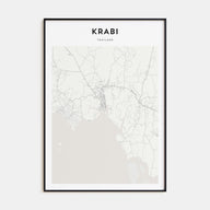 Krabi Map Portrait Poster