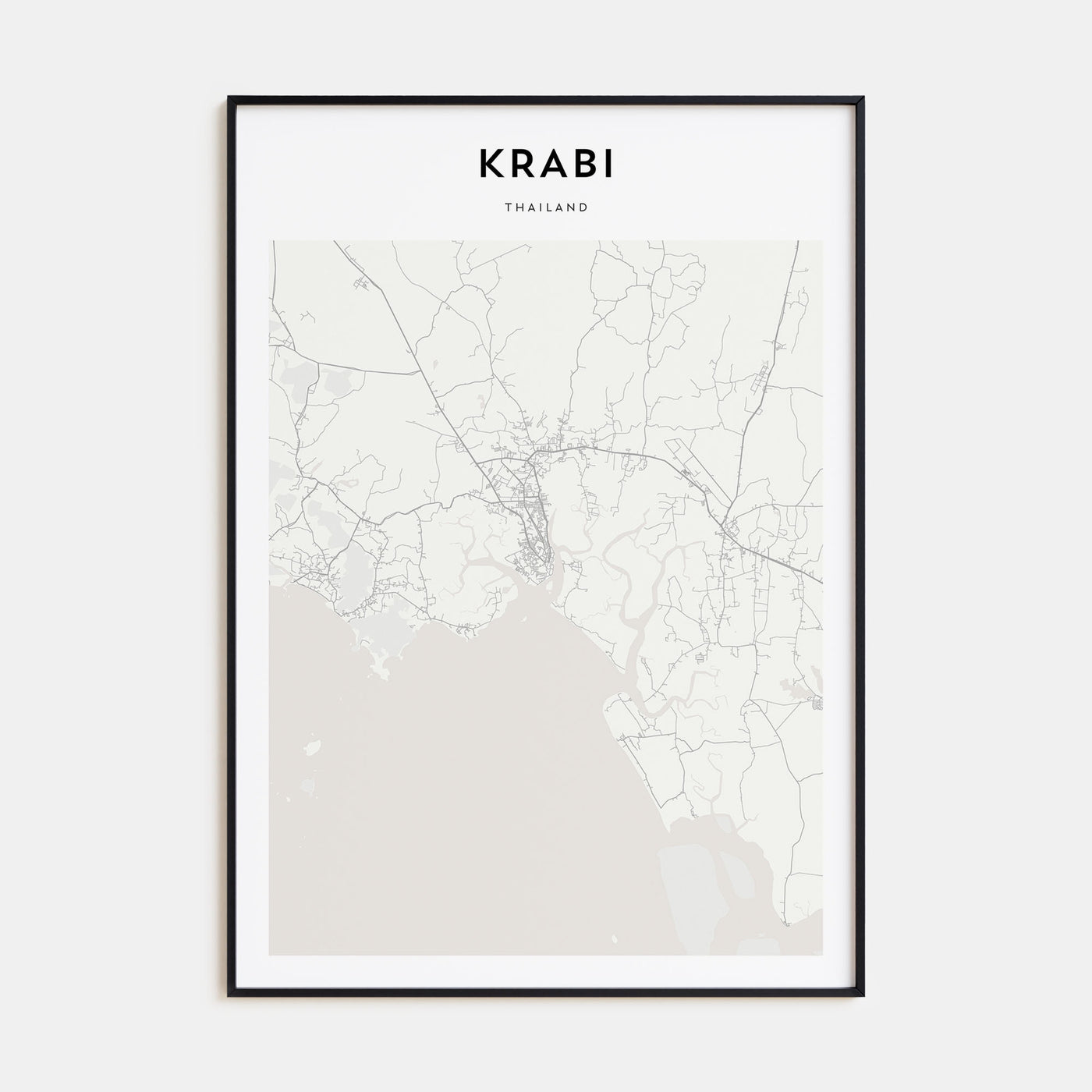 Krabi Map Portrait Poster