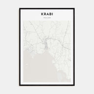 Krabi Map Portrait Poster