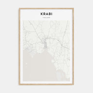 Krabi Map Portrait Poster