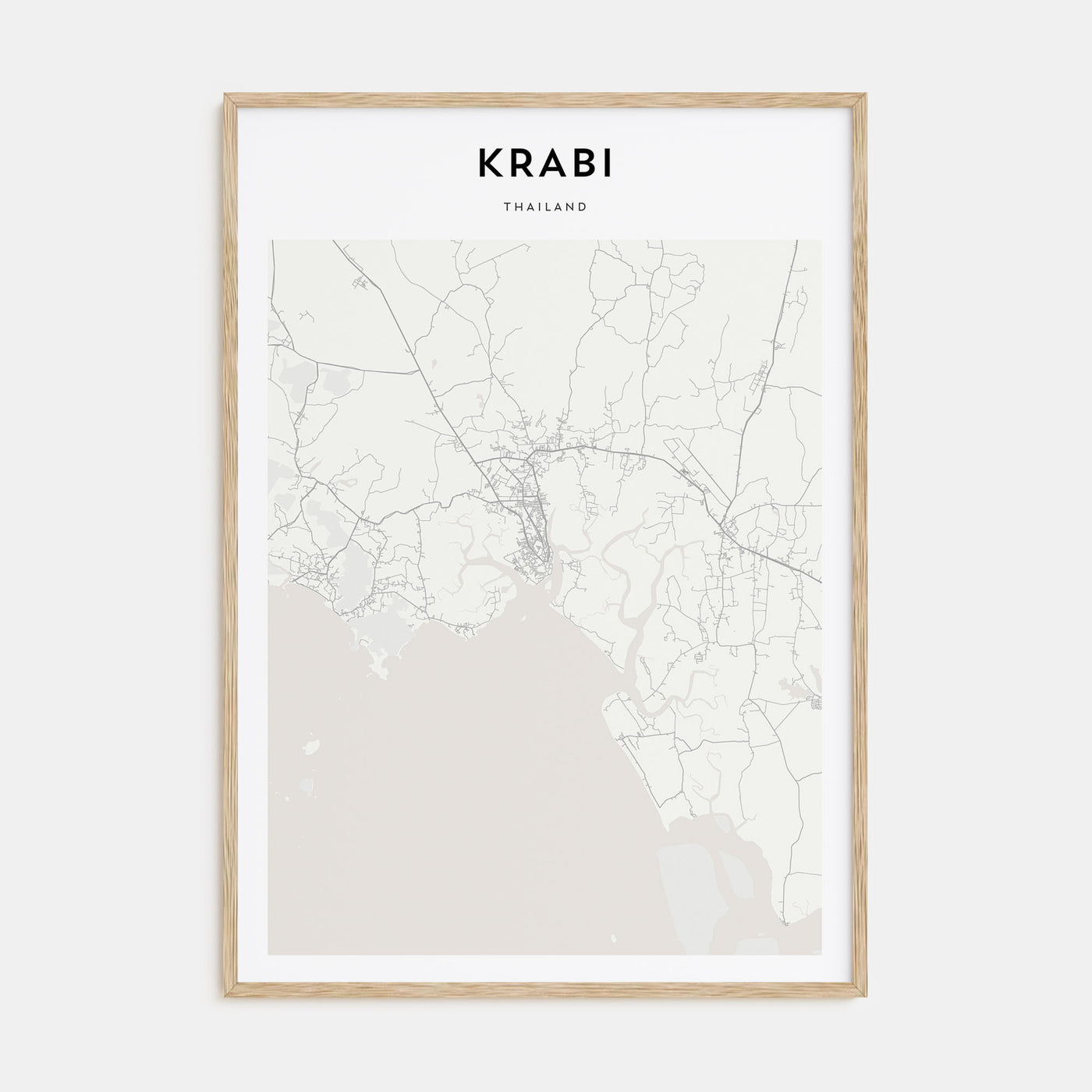 Krabi Map Portrait Poster
