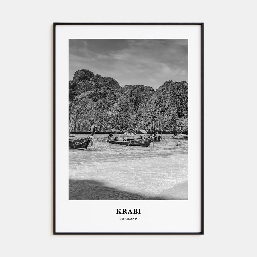 Krabi Portrait B&W Poster