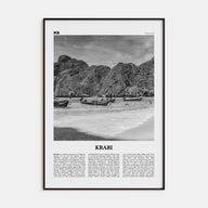 Krabi Travel B&W Poster