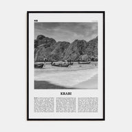 Krabi Travel B&W Poster