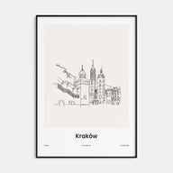 Kraków Drawn Poster