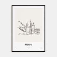 Kraków Drawn Poster