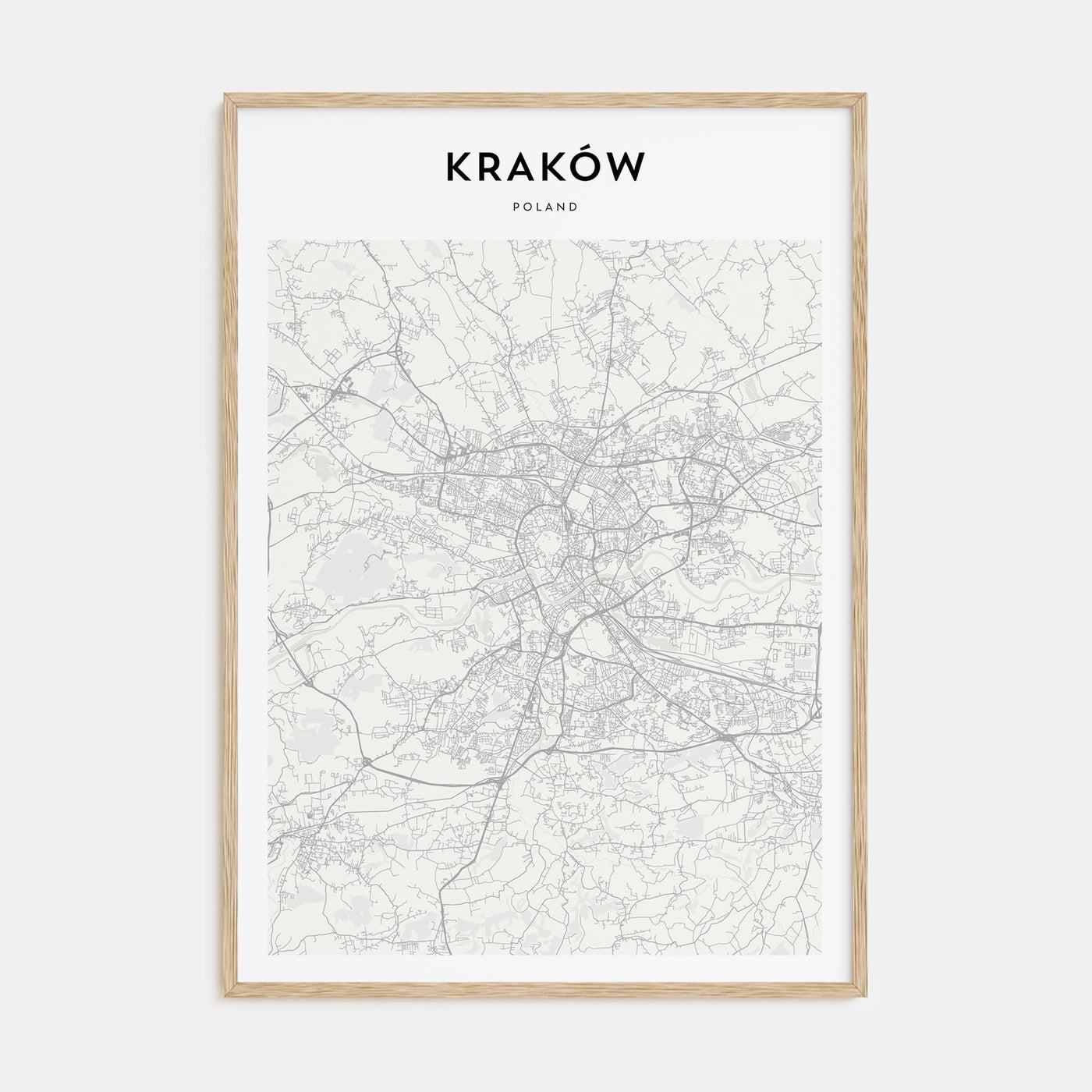 Kraków Map Portrait Poster