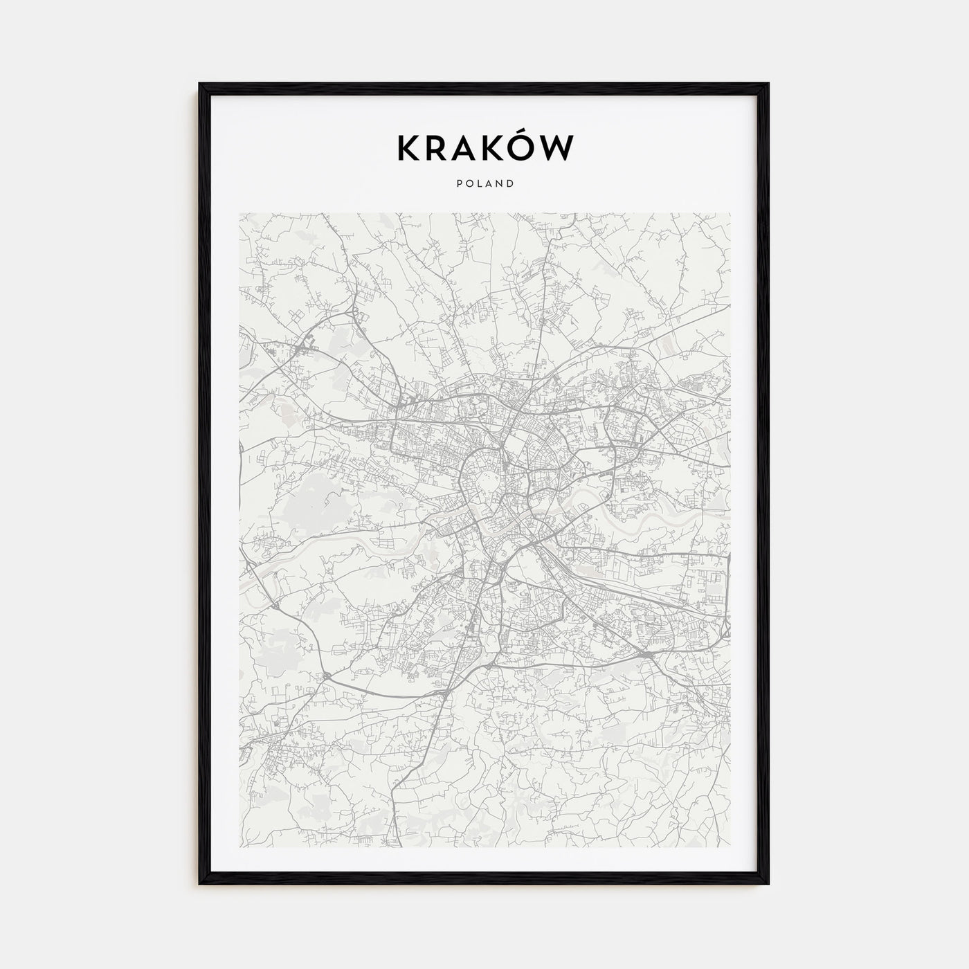 Kraków Map Portrait Poster