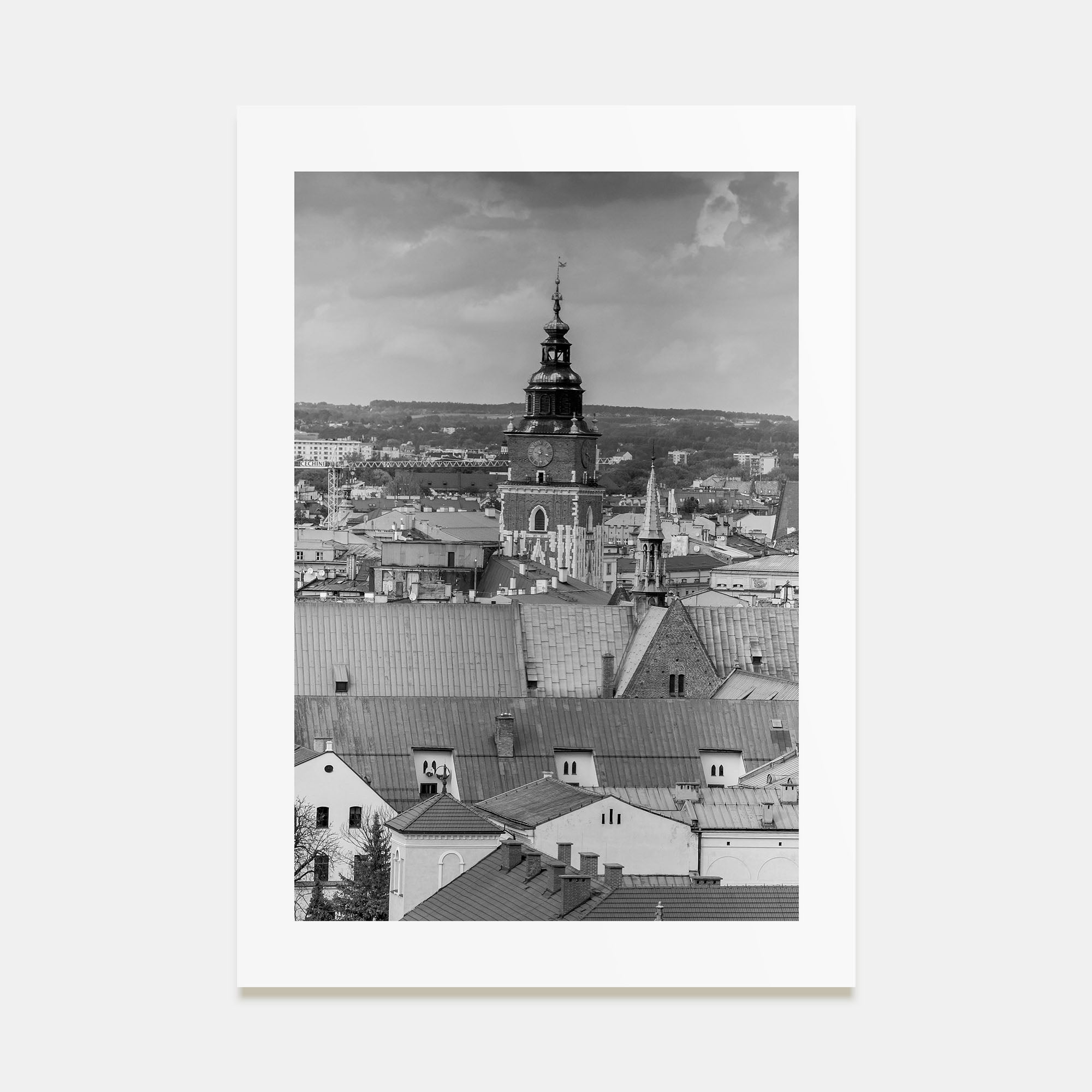 Kraków Photo B&W Poster
