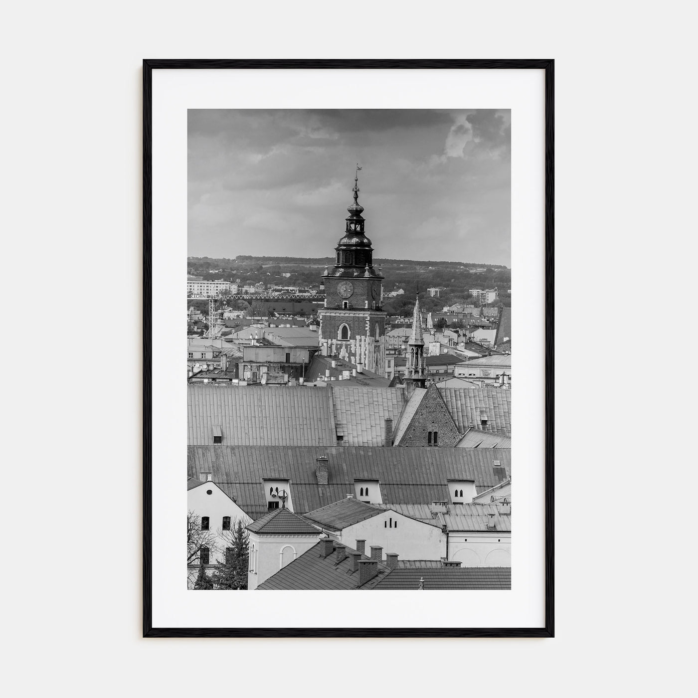 Kraków Photo B&W Poster