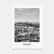 Kraków Portrait B&W Poster