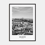Kraków Portrait B&W Poster