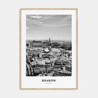 Kraków Portrait B&W Poster