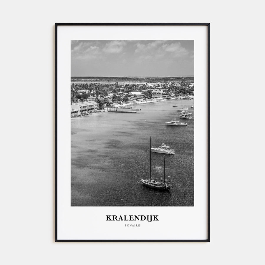 Kralendijk Portrait B&W Poster