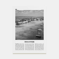 Kralendijk Travel B&W Poster