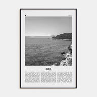 Krk Travel B&W Poster