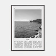 Krk Travel B&W Poster