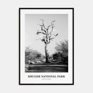 Kruger National Park Portrait B&W Poster