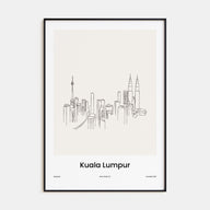 Kuala Lumpur Drawn Poster