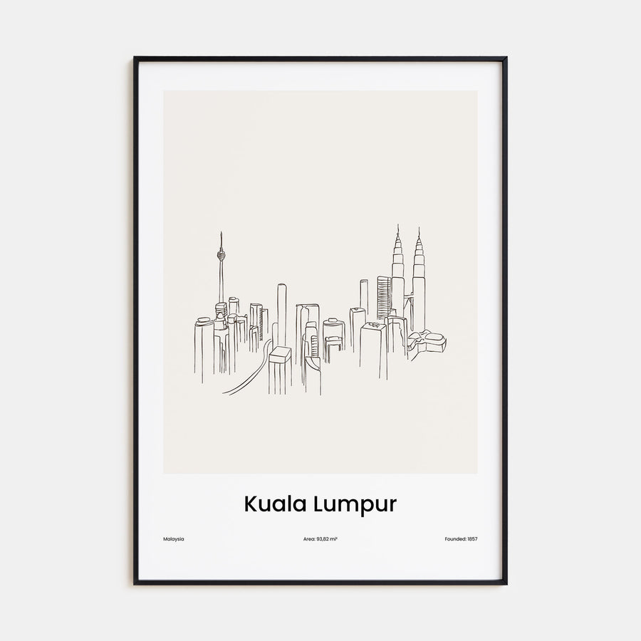 Kuala Lumpur Drawn Poster