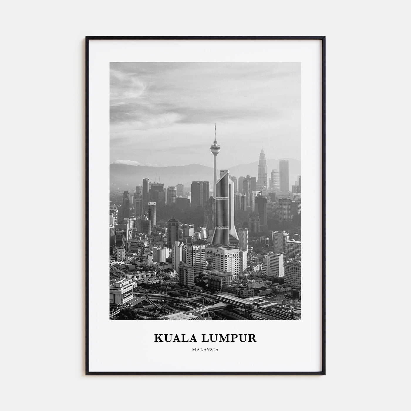 Kuala Lumpur Portrait B&W No 1 Poster