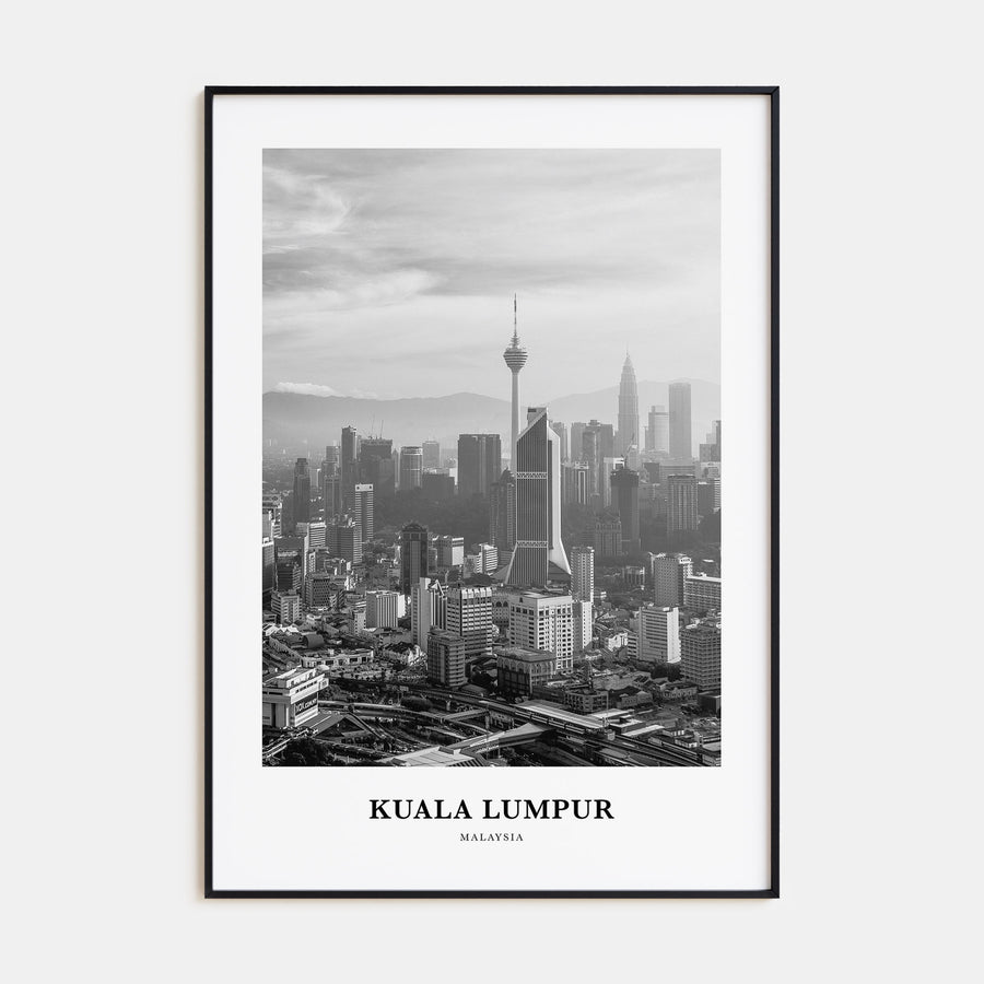 Kuala Lumpur Portrait B&W No 1 Poster