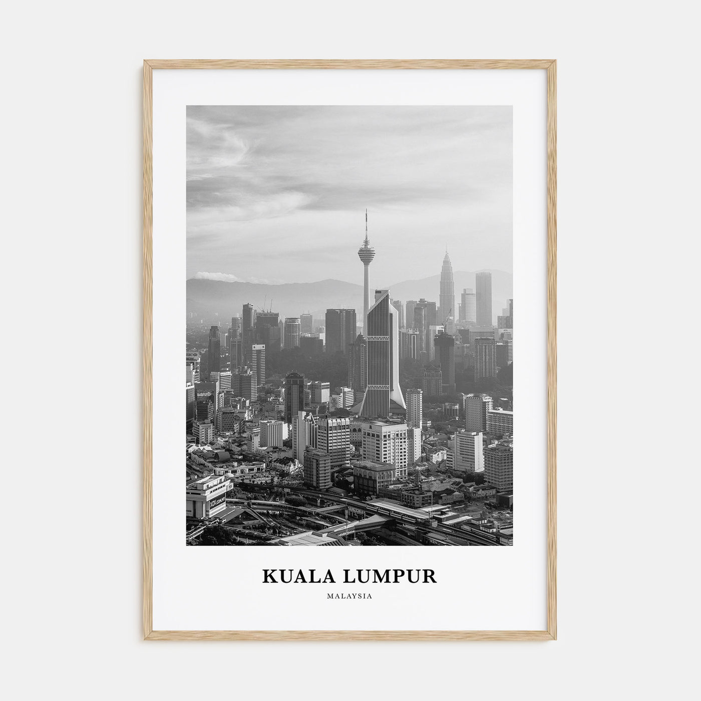 Kuala Lumpur Portrait B&W No 1 Poster