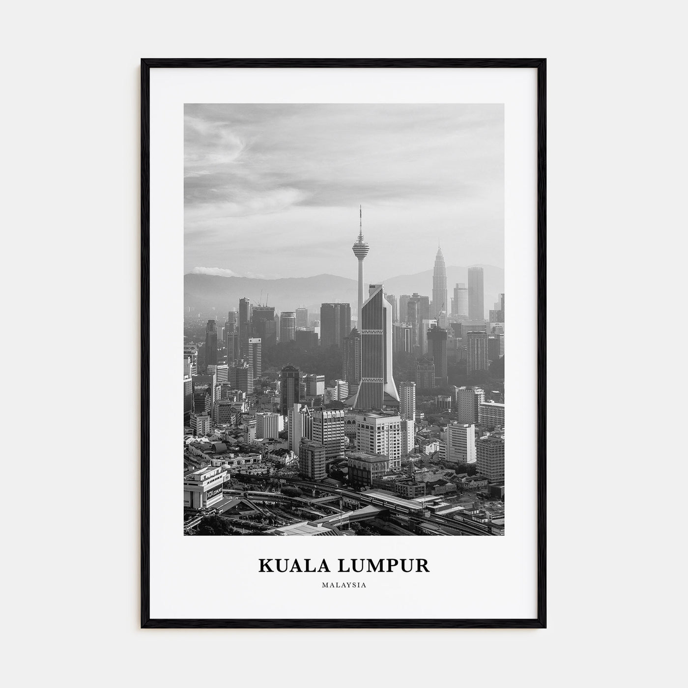 Kuala Lumpur Portrait B&W No 1 Poster