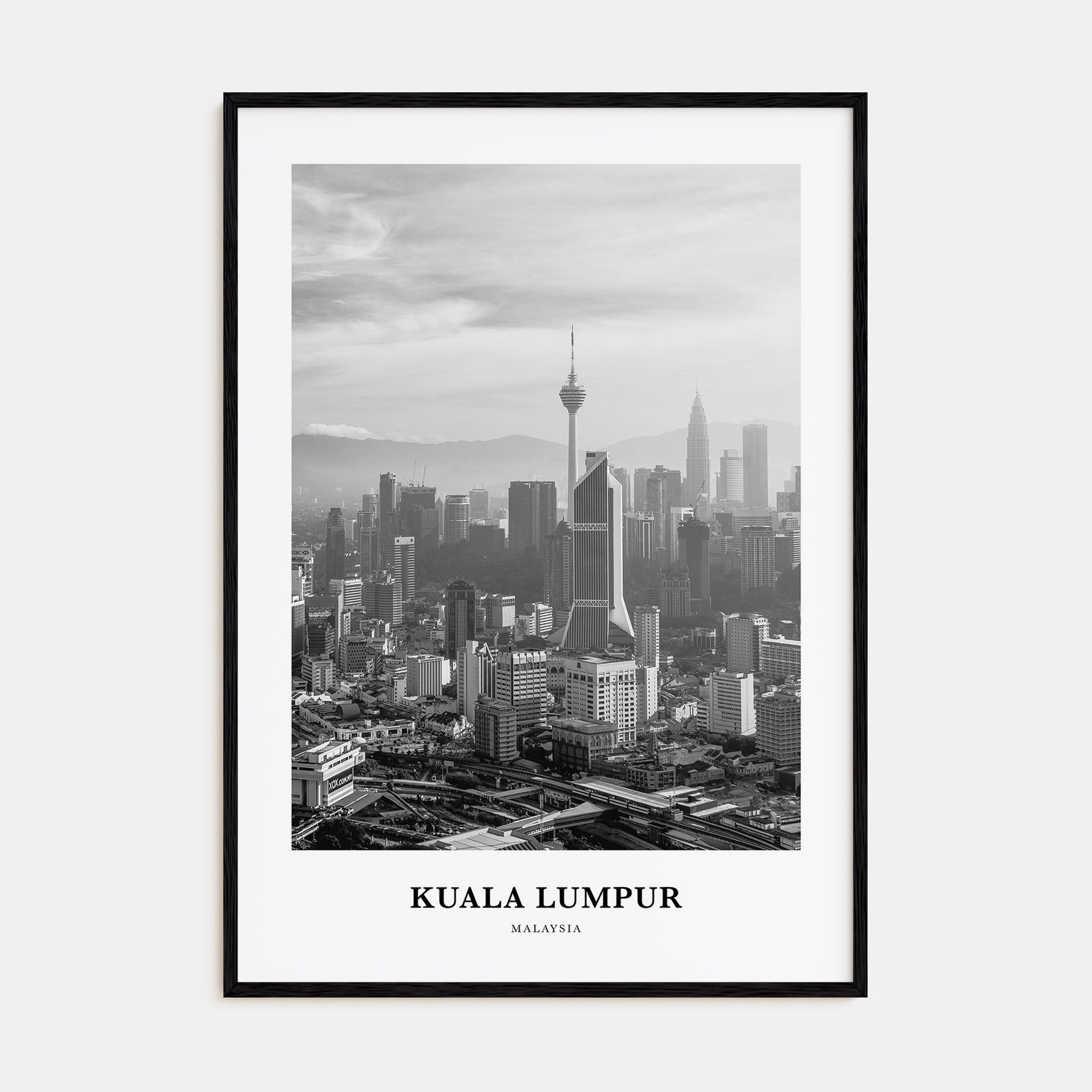 Kuala Lumpur Portrait B&W No 1 Poster