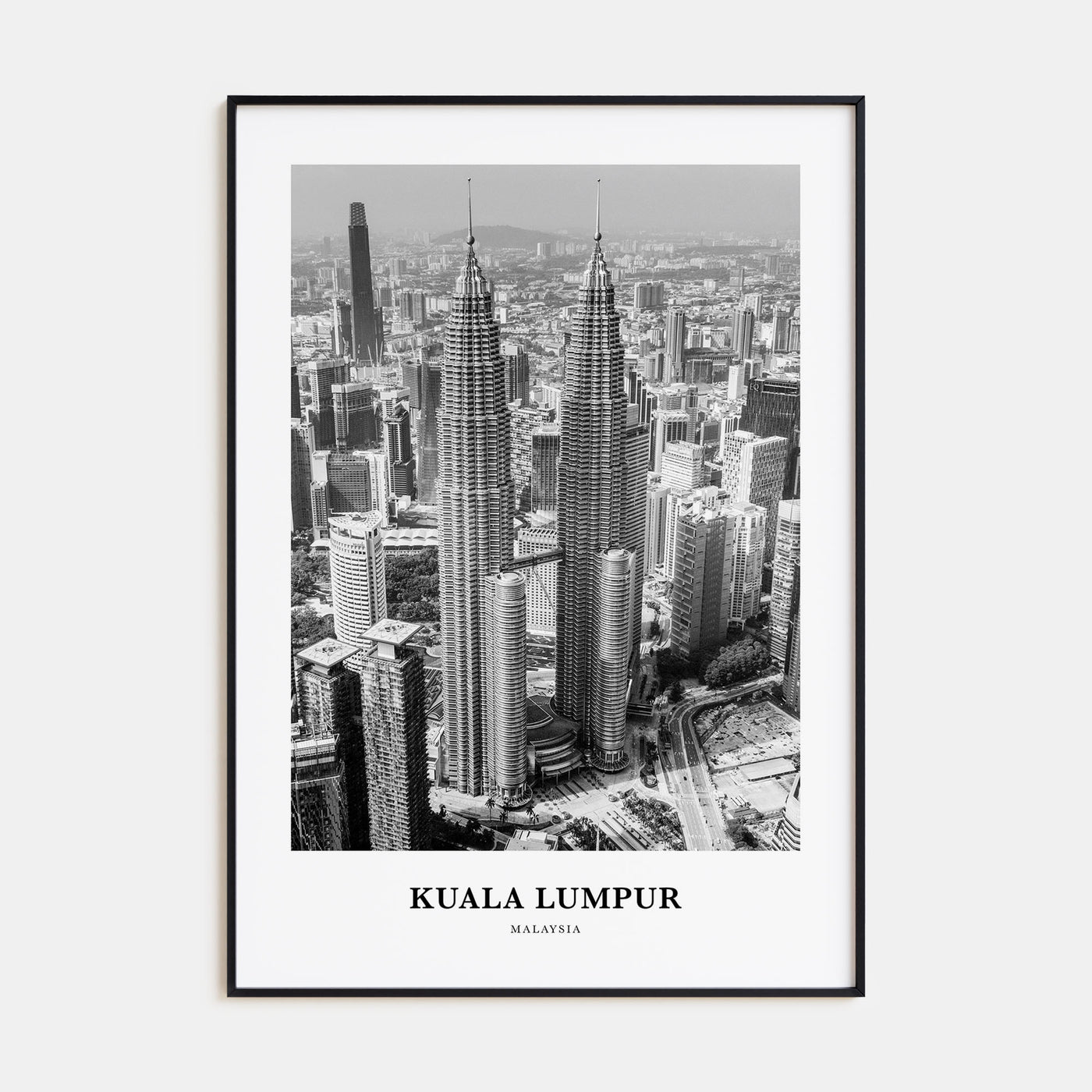 Kuala Lumpur Portrait B&W No 2 Poster