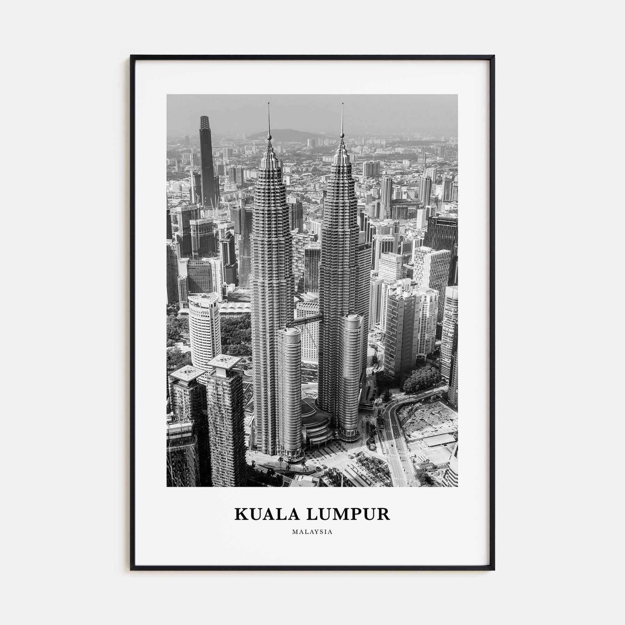 Kuala Lumpur Portrait B&W No 2 Poster