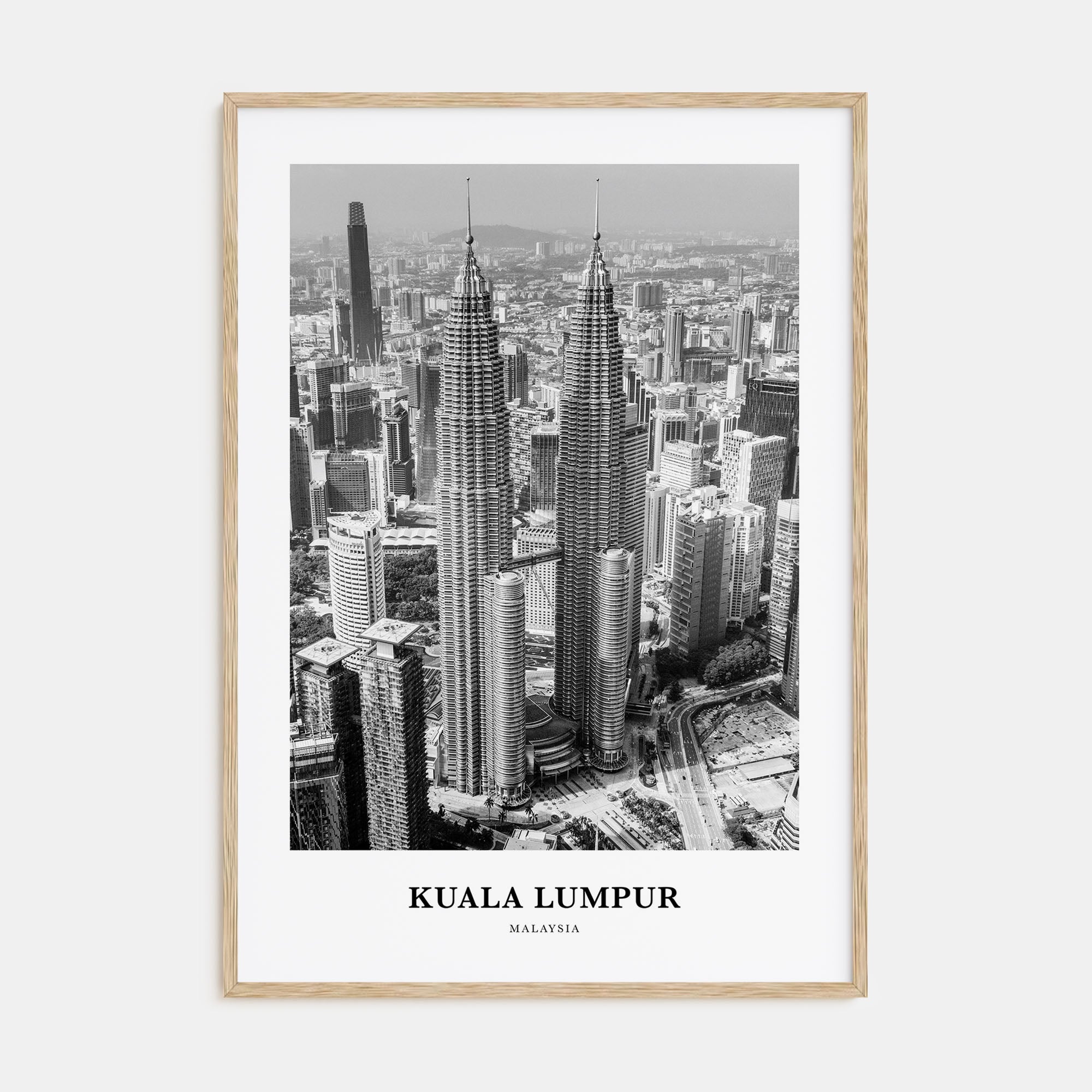 Kuala Lumpur Portrait B&W No 2 Poster