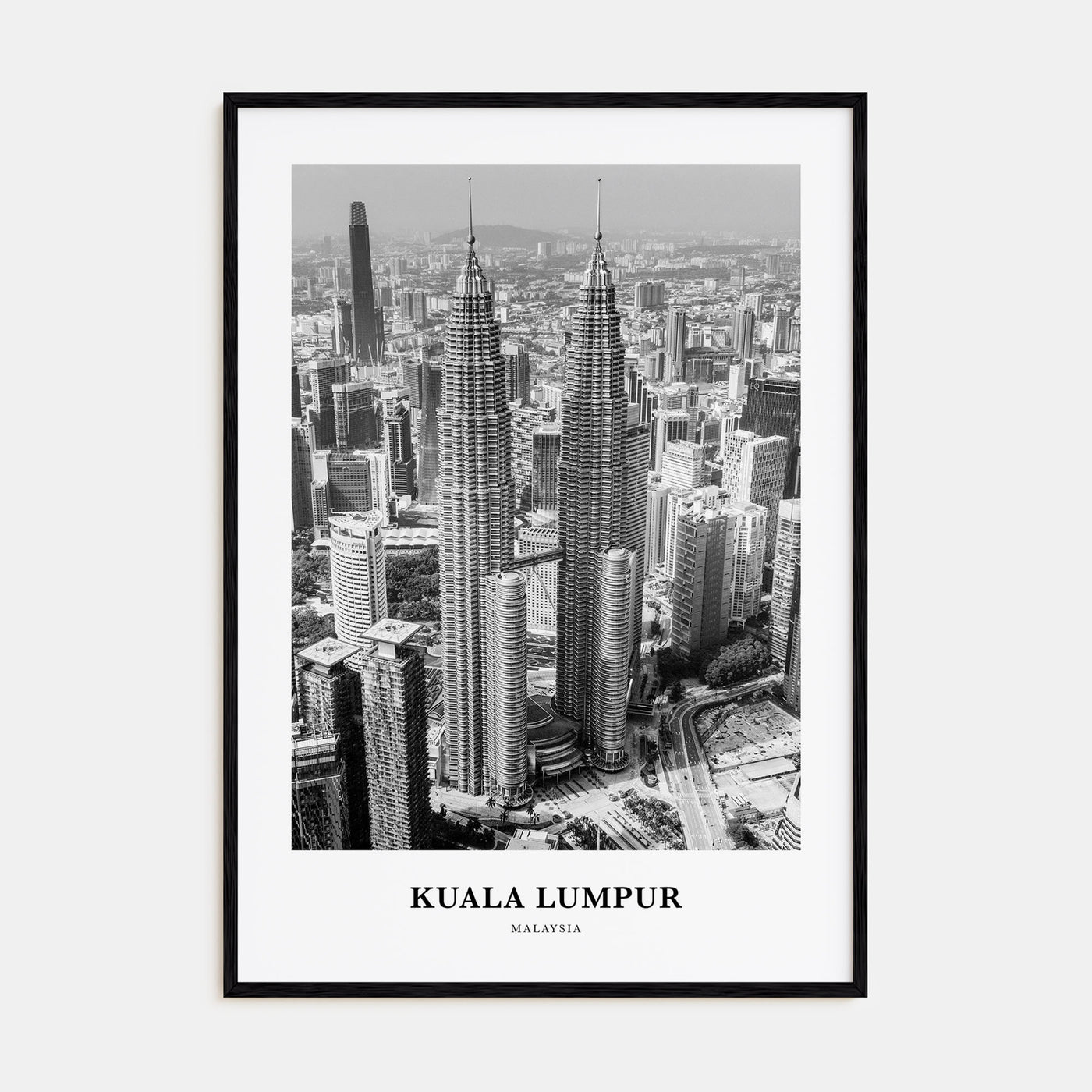 Kuala Lumpur Portrait B&W No 2 Poster