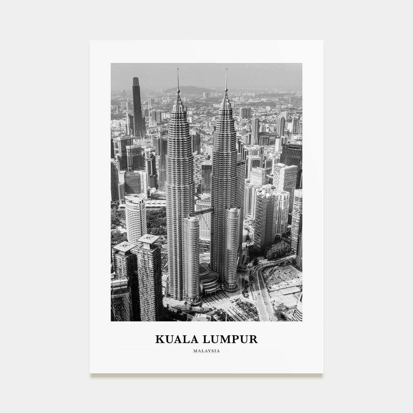 Kuala Lumpur Portrait B&W No 2 Poster