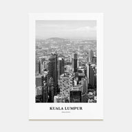 Kuala Lumpur Portrait B&W No 3 Poster