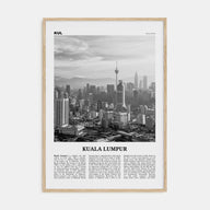 Kuala Lumpur Travel B&W No 3 Poster