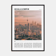 Kuala Lumpur Travel Color Poster