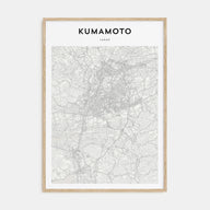 Kumamoto Map Portrait Poster