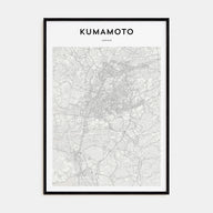 Kumamoto Map Portrait Poster