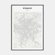 Kumasi Map Portrait Poster