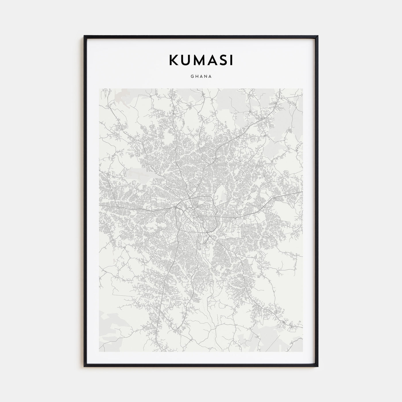 Kumasi Map Portrait Poster