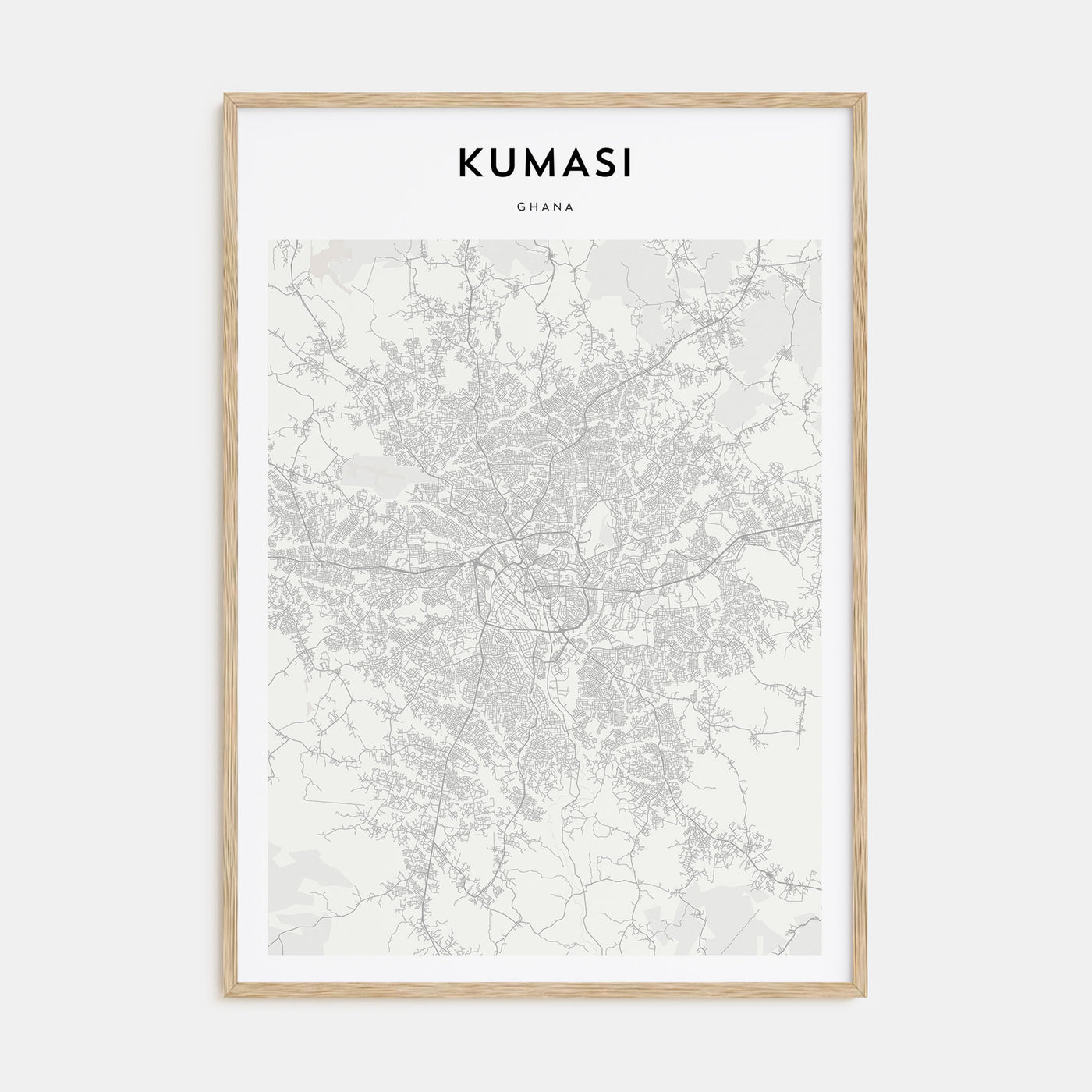 Kumasi Map Portrait Poster
